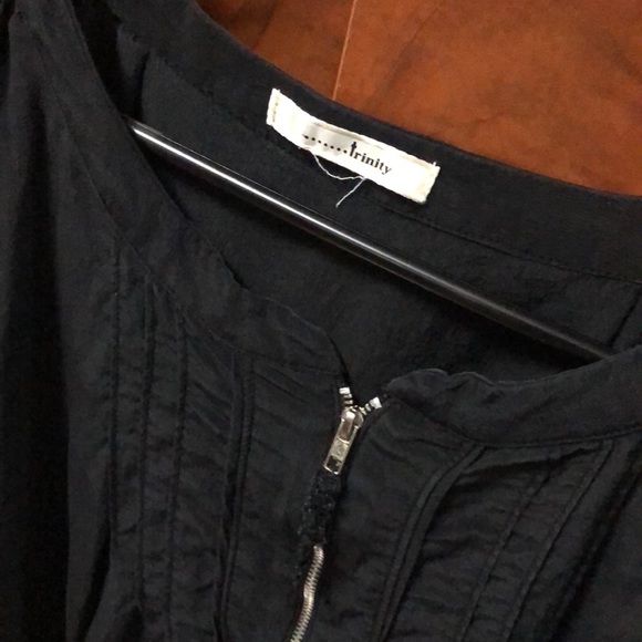 Mendocino/trinity, silk top, black, size S - Picture 2 of 3